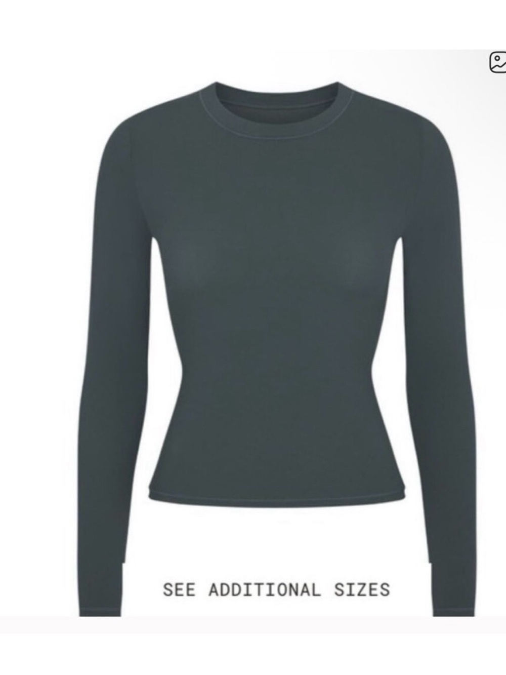 SKIMS Fits Everybody Longsleeve in Deep Sea